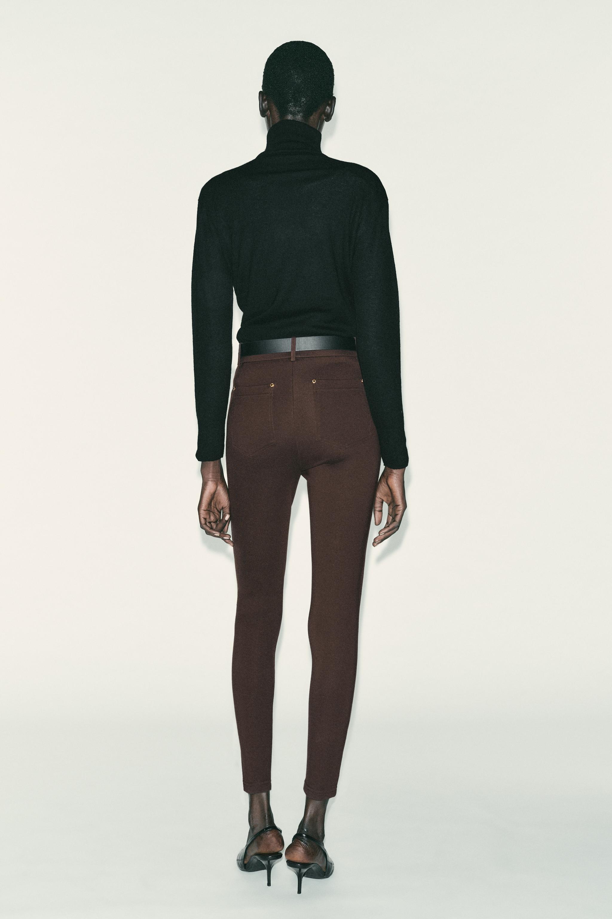 MID-RISE BELTED JEGGINGS