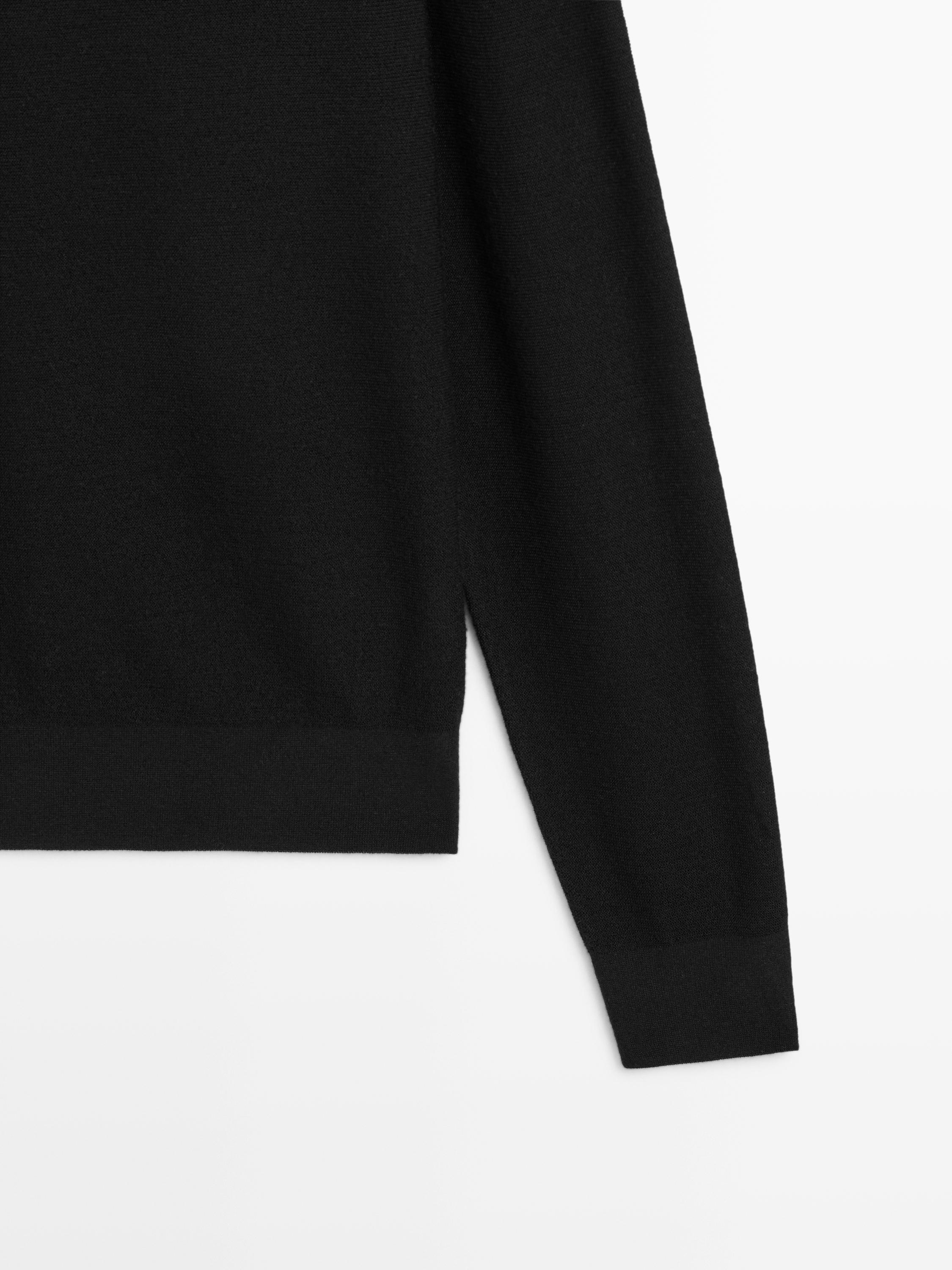 100% wool raglan sleeve knit sweater