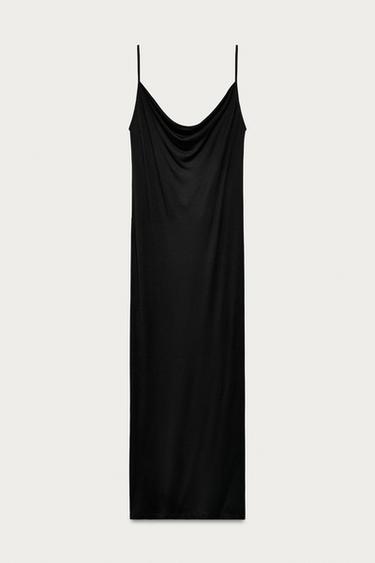 ROBE LONGUE DRAPÉE MARISA BERENSON X ZARA - Noir de Zara - Image 1
