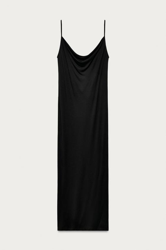 Marisa berenson x ZARA drapeli uzun elbise