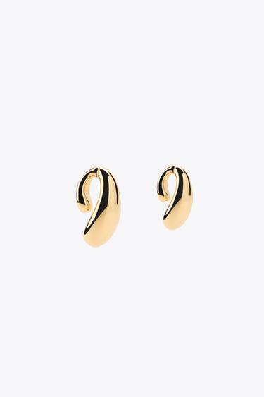 BOUCLES D'OREILLES MÉTALLIQUES GOUTTE - Doré de Zara - Image 2