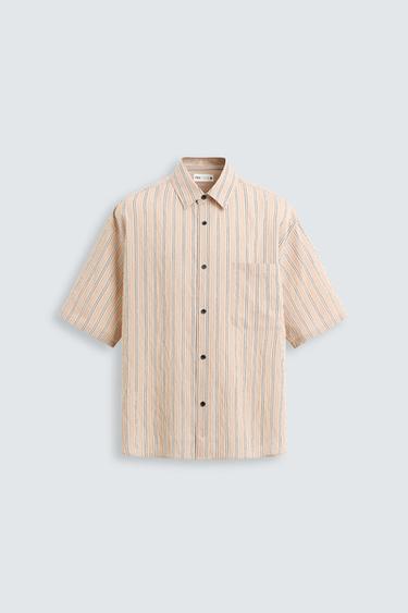 Zara STRIPED FLOWY SHIRT - striped