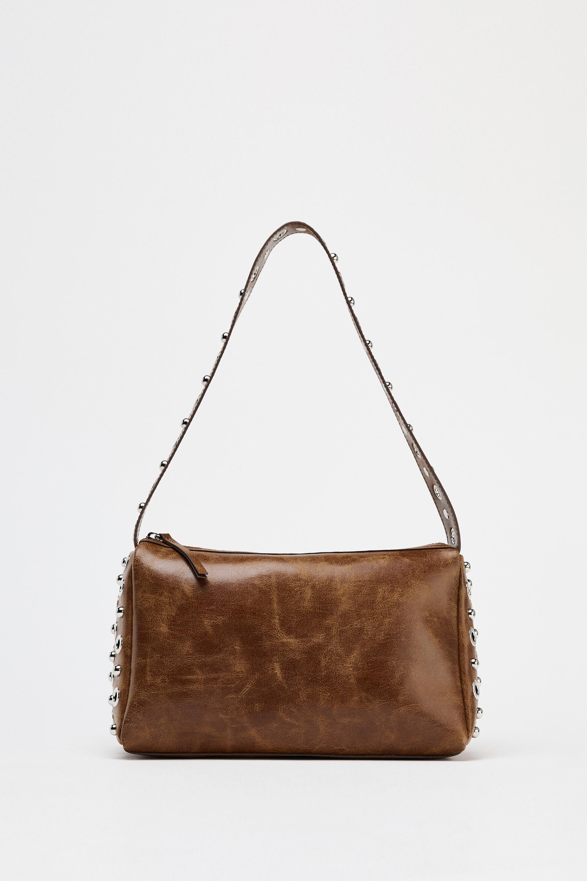 METAL APPLIQUÉ SHOULDER BAG