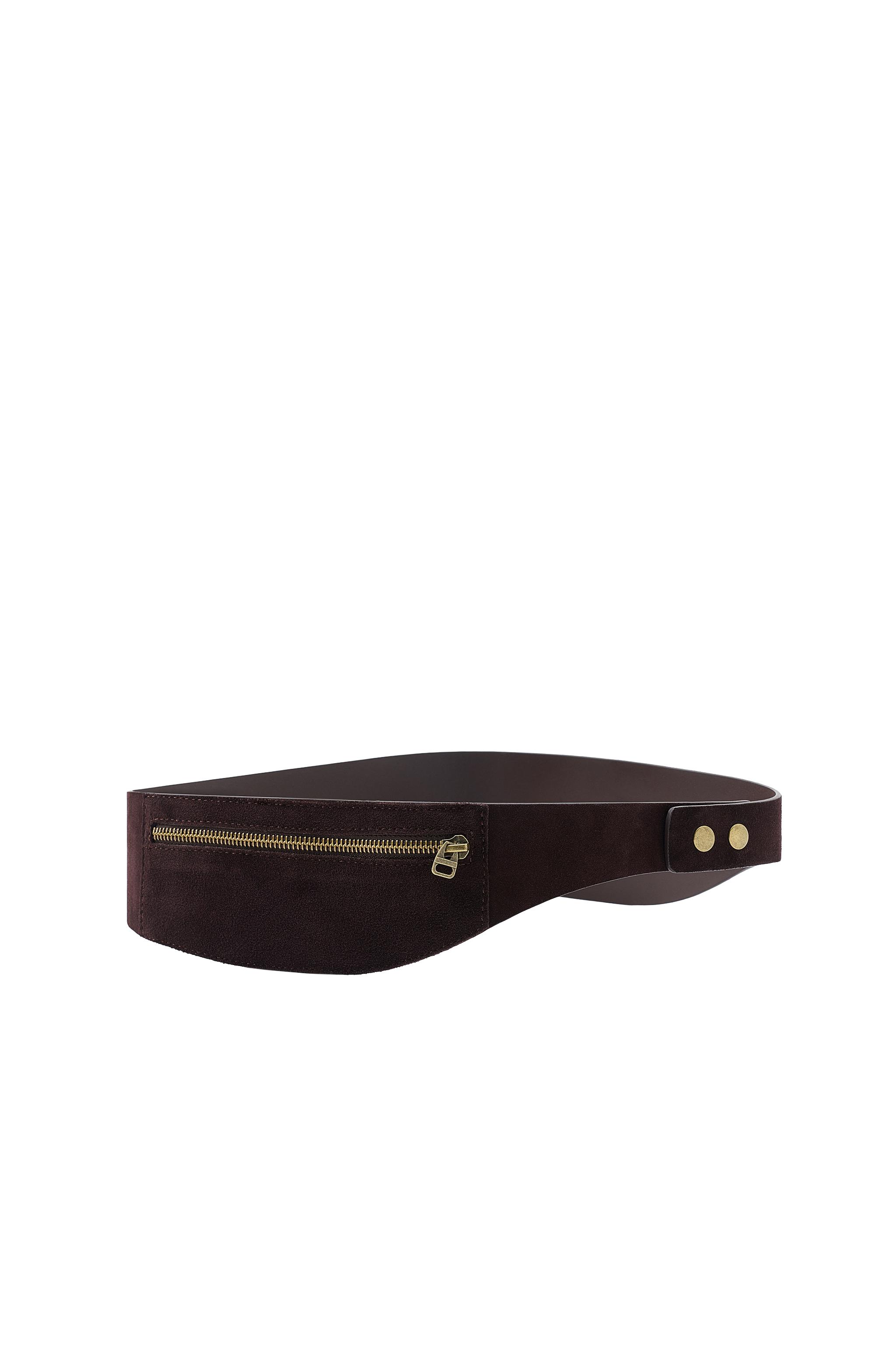100% SUEDE LEATHER WAIST BAG BELT - Brown | ZARA United States