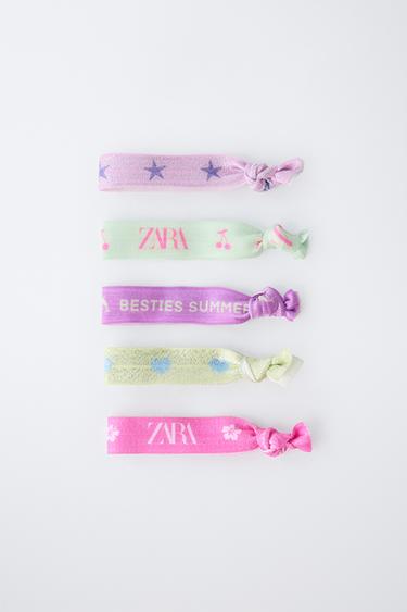 FIVE-PACK OF TEXT HAIRBANDS - Pinks by Zara - Image 3