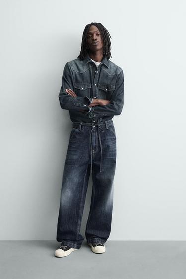 BAGGY FIT JEANS - Blue by Zara