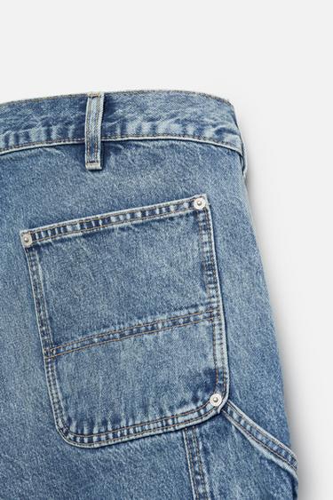 BERMUDA BAGGY FIT POCHE CARPENTIER - Bleu de Zara - Image 9