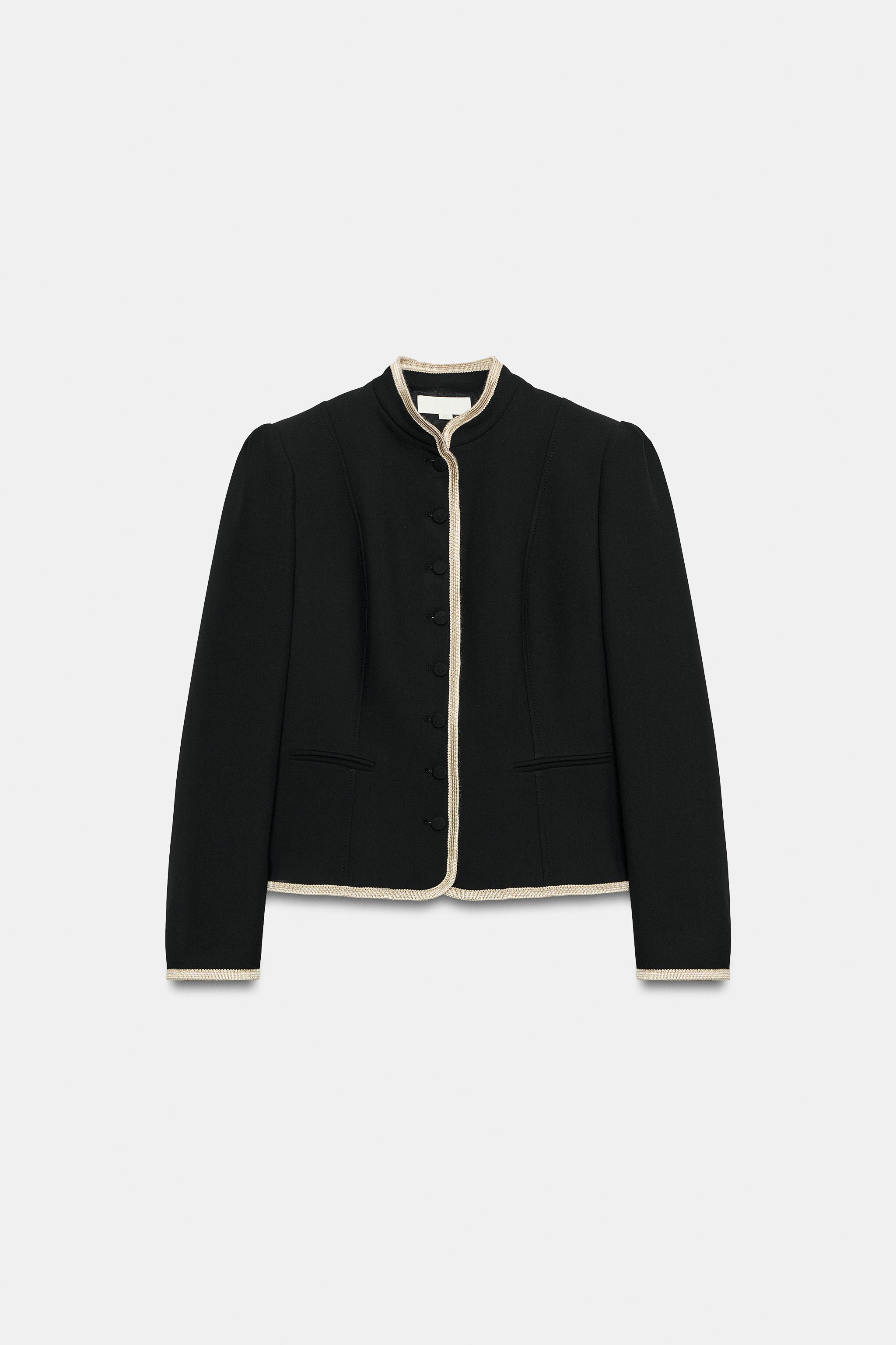 CONTRAST TRIM BLAZER