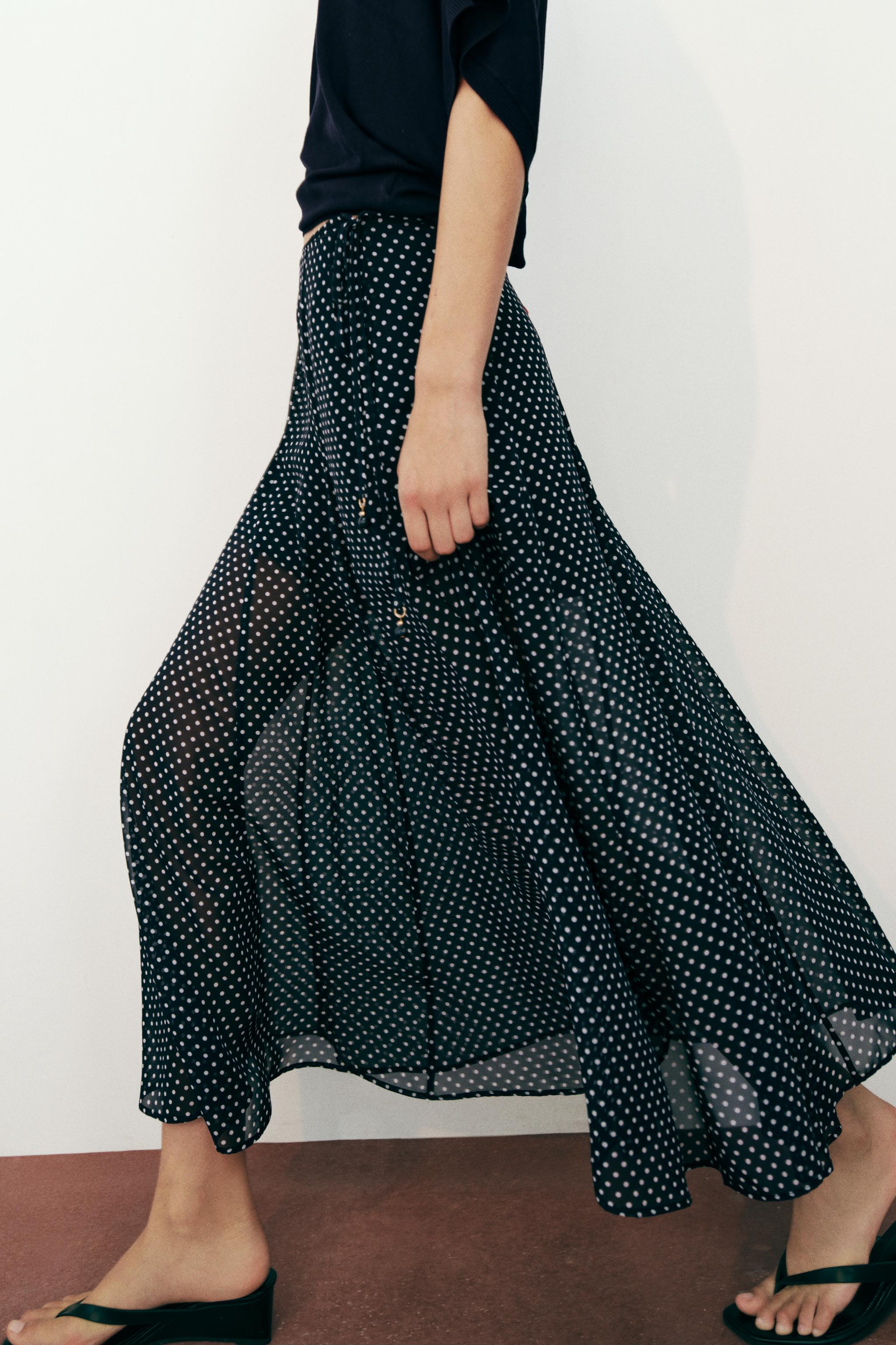 POLKA DOT MIDI SKIRT - thumbnail 4
