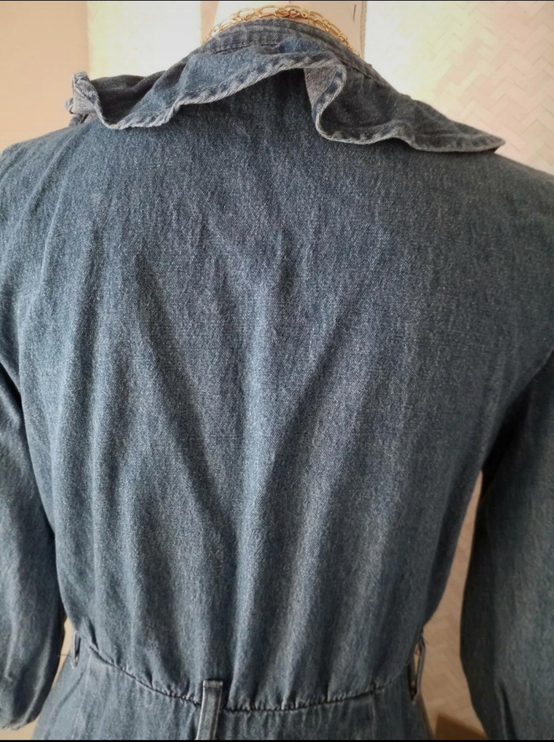 FRILLED DENIM DRESS - Image 4