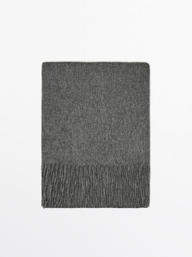 Écharpe en laine mélangée - Gris chiné de Zara