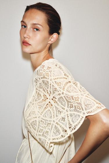 EMBROIDERED TOP - Vanilla by Zara - Image 2