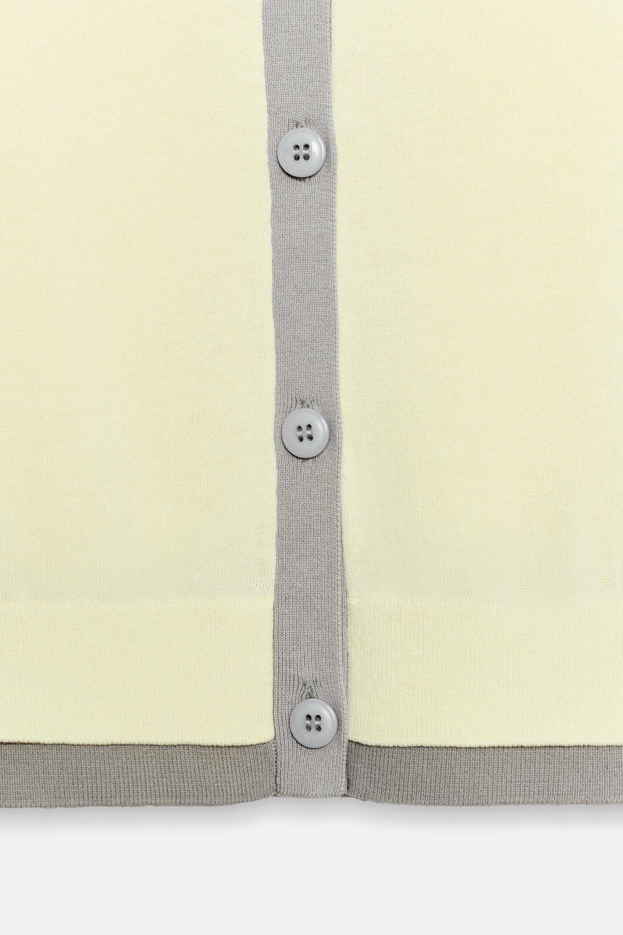 コントラストニットジャケット - イエロー | ZARA Japan / 日本
