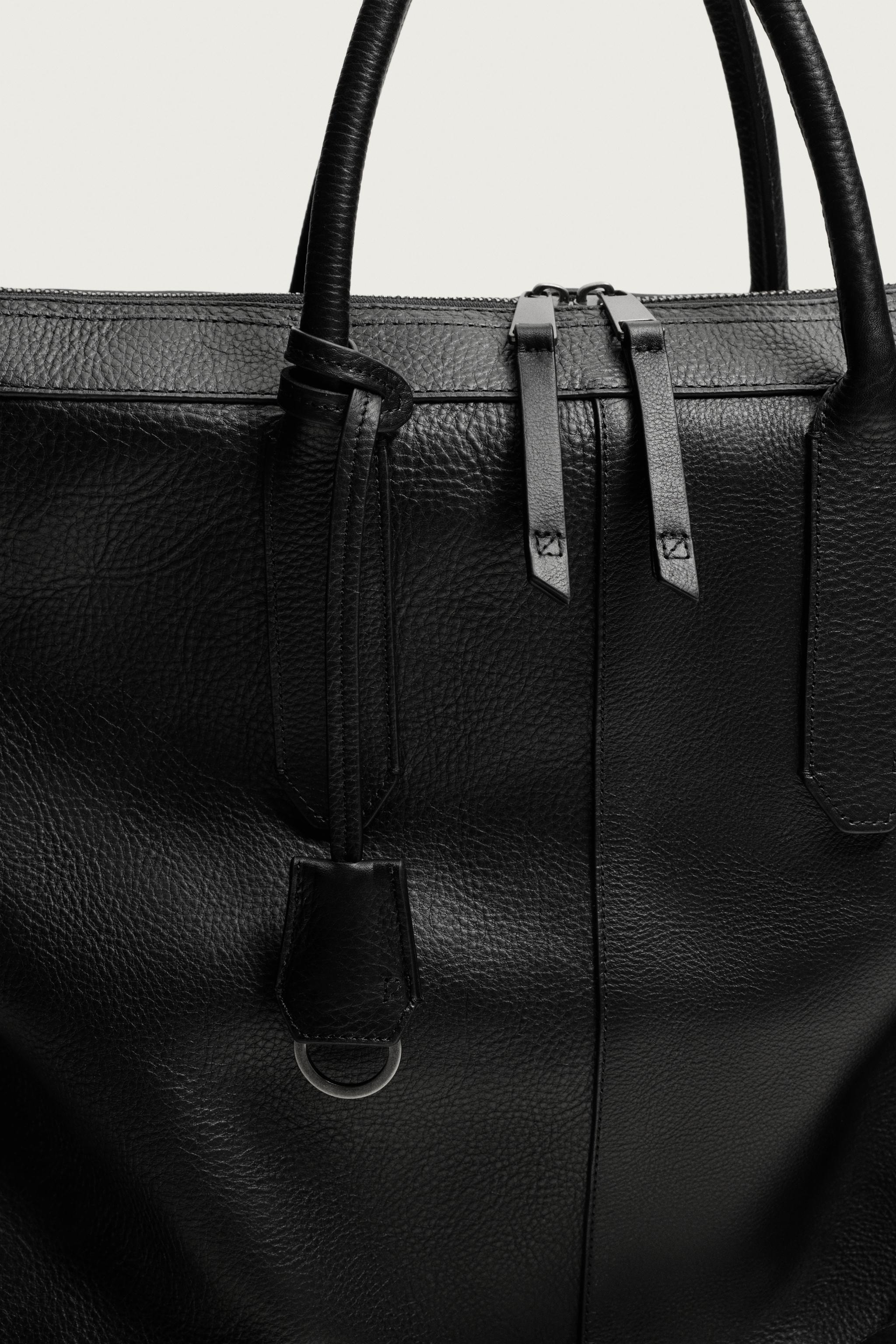 LEATHER SHOPPER BAG