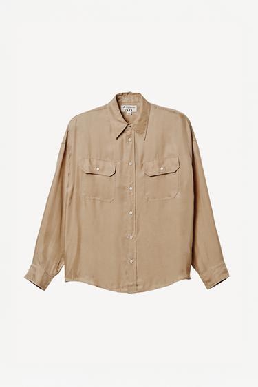 Zara FLUID CUPRO - VISCOSE SHIRT WILLY CHAVARRIA X ZARA - Beige