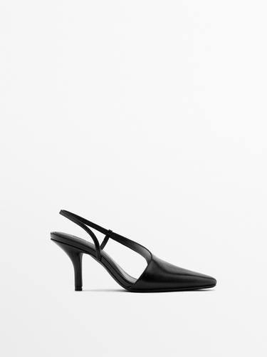 Zapato tacón asimétrico - Negro de Zara - Imagen 0