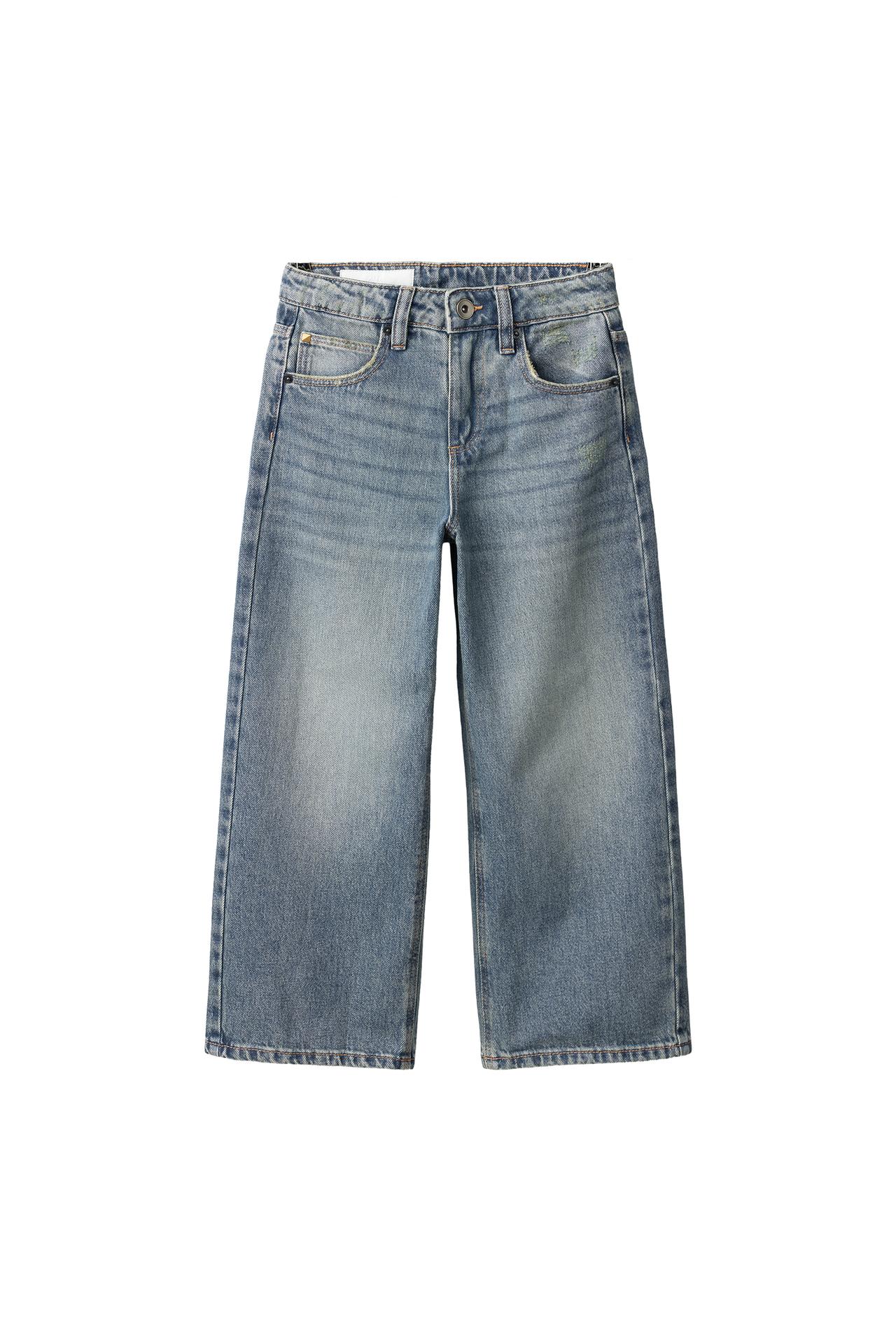 ДЖИНСЫ WIDE LEG С НАШИВКОЙ «ЗВЕЗДА»
