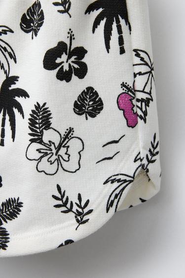 BERMUDA IMPRIMÉ PALMIERS - Noir de Zara - Image 3