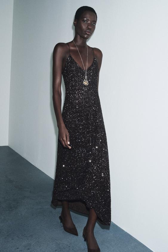 ZW COLLECTION LIMITED EDITION LONG SEQUINNED DRESS