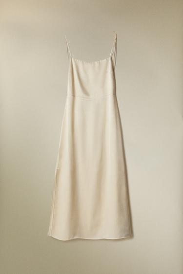 CHEMISE DE NUIT SATIN UNIE - Écru de Zara - Image 1