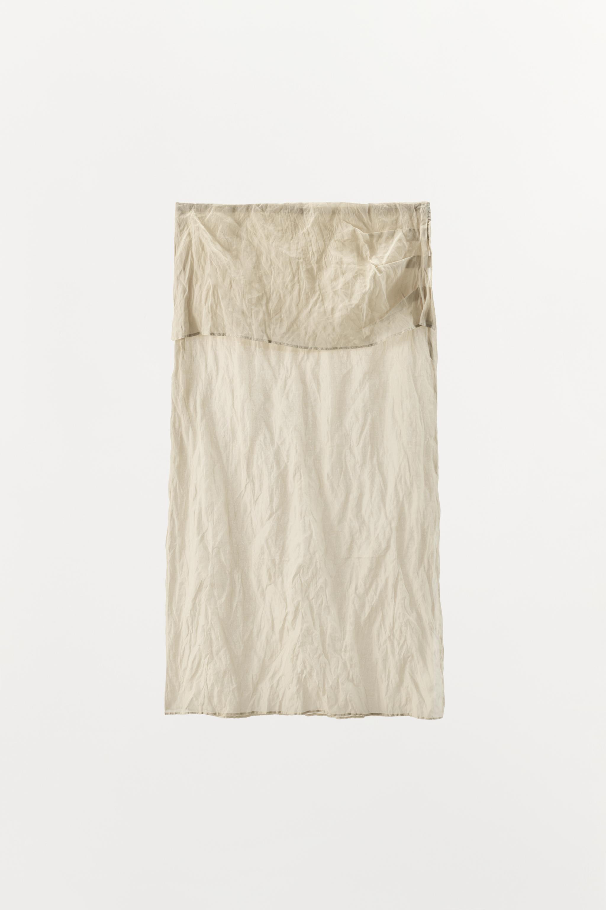 WRINKLED EFFECT MIDI SKIRT
