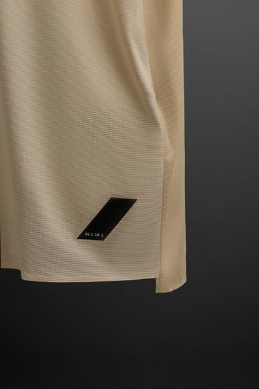 COLOUR BLOCK TECHNICAL T-SHIRT - Oyster-white by Zara - Image 2