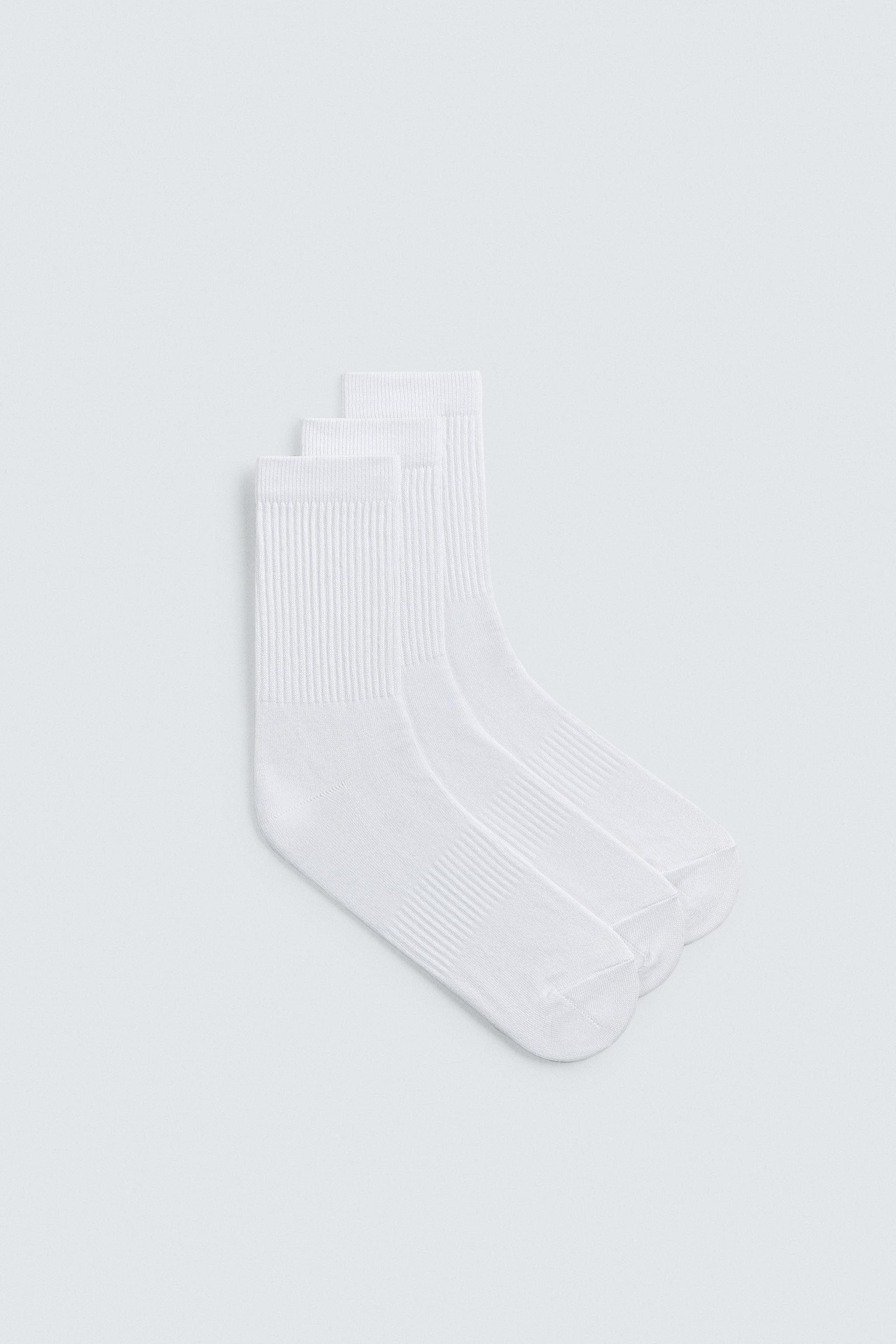 CHAUSSETTES CÔTELÉES BASIQUES, LOT DE 3