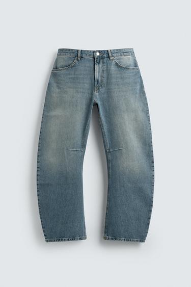 ДЖИНСЫ RELAXED BARREL FIT — ЗЕЛЕНОВАТО-СИНИЙ от Zara