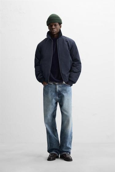 GEFÜTTERTE BOMBERJACKE - Marineblau von Zara