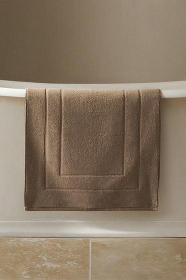 Zara COTTON BATH MAT - Dark beige