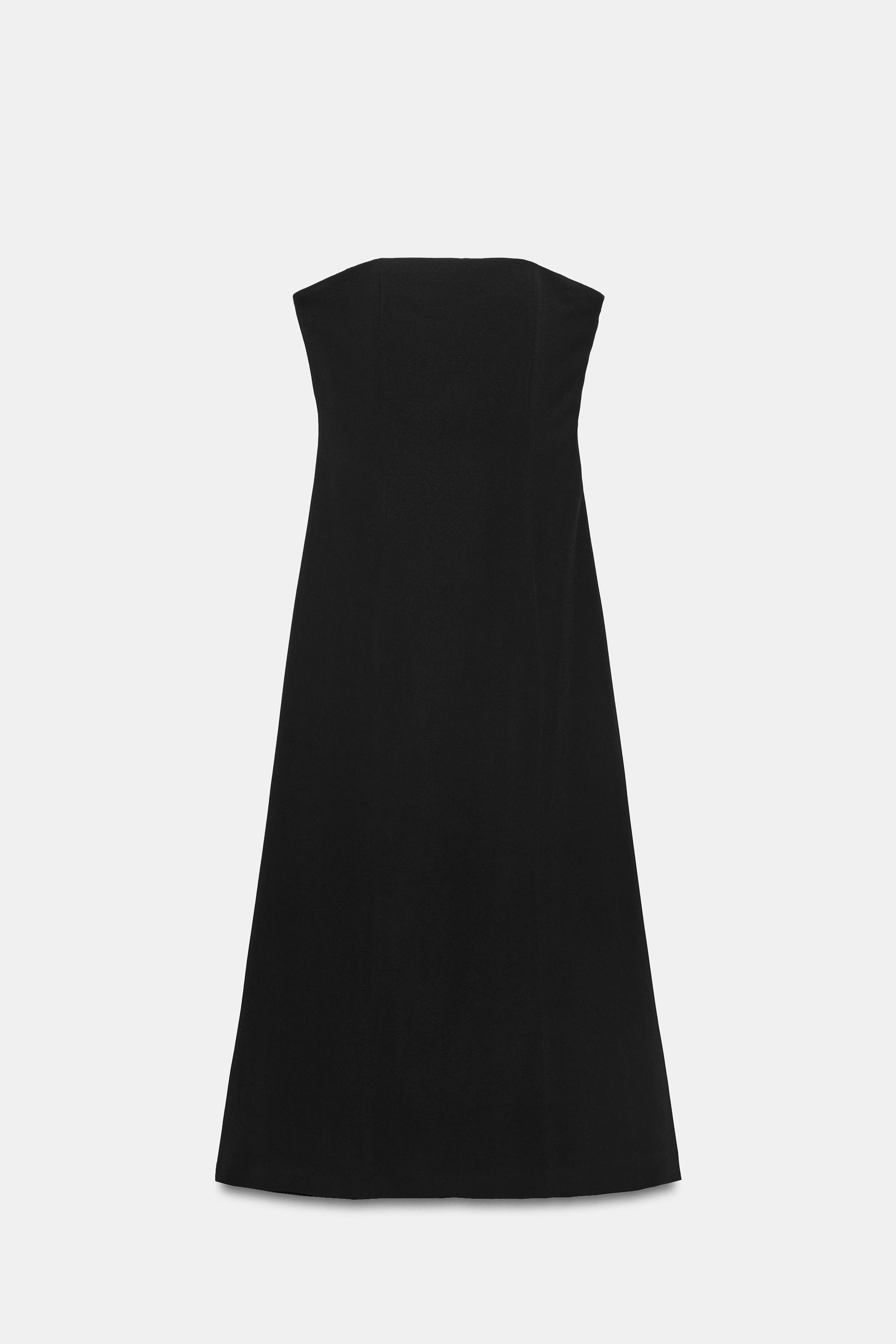 Женские платья Zara ZW COLLECTION STRAPLESS DRESS — фото 7
