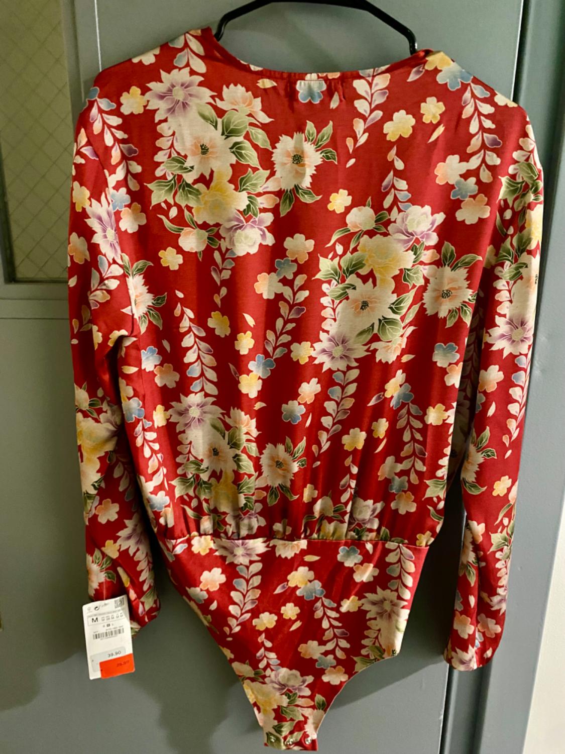 PRINTED BODYSUIT FLORAL SATIN - Image 2