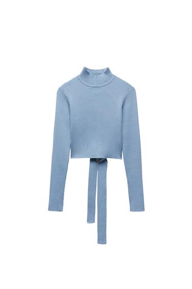 KNIT SWEATER WITH CUT-OUT DETAIL