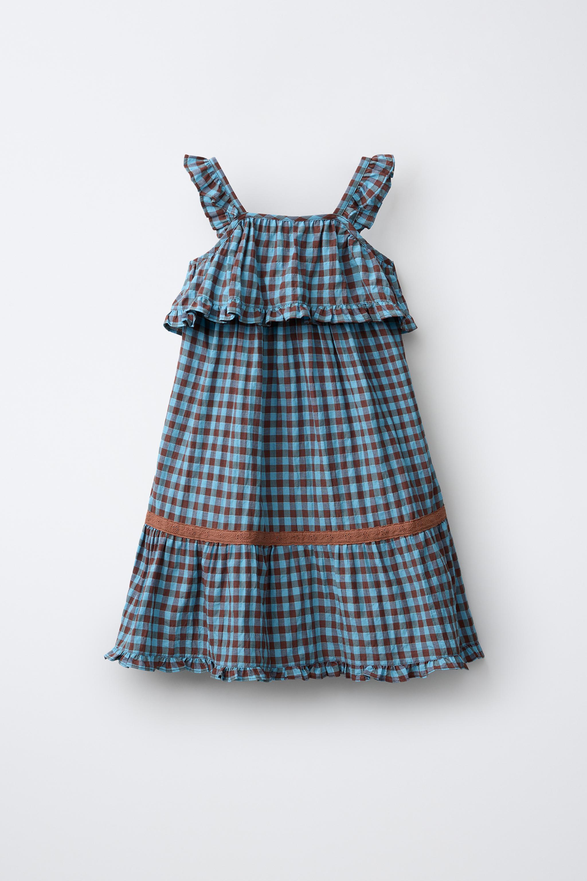 GINGHAM PRINT DRESS