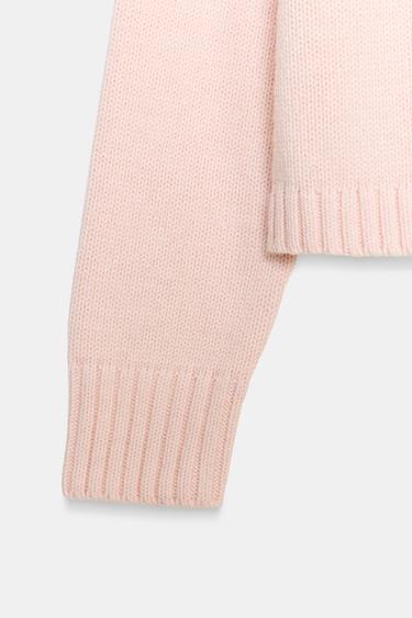 PULL EN MAILLE AVEC DÉTAIL AU DOS - Rose de Zara - Image 5