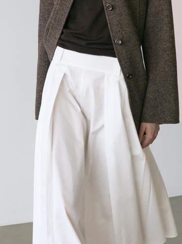 Jupe midi avec passants - Blanc de Zara