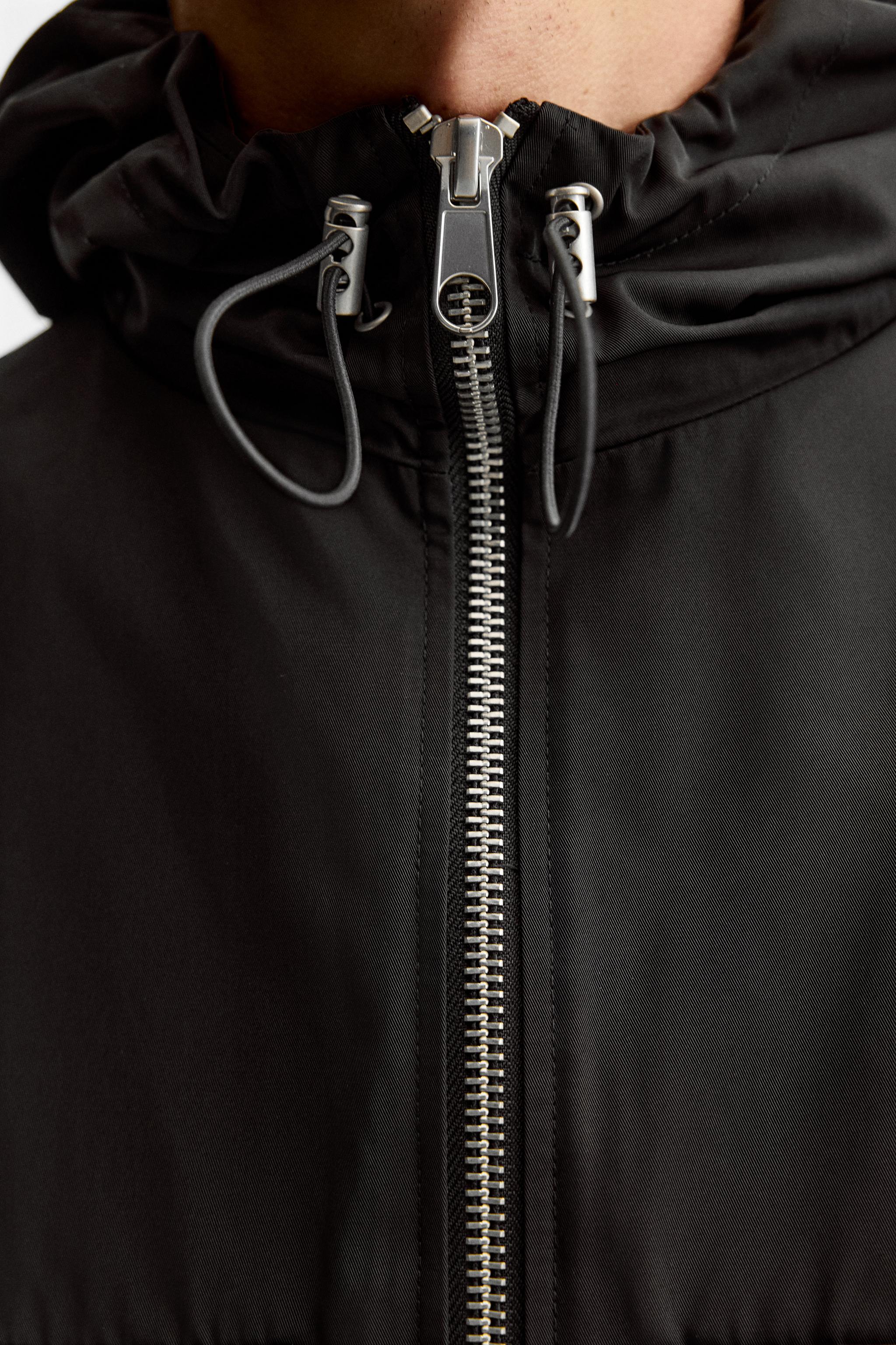 新しいブランド ZARA | ブラック - ボクシーフィットパーカ テクニカル Japan 日本 / ジャケット・アウター