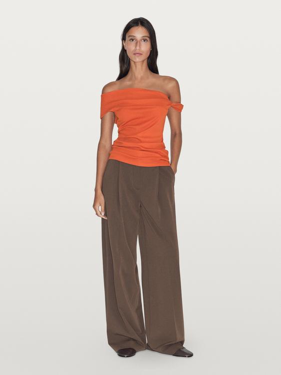 Draped top with knot detail