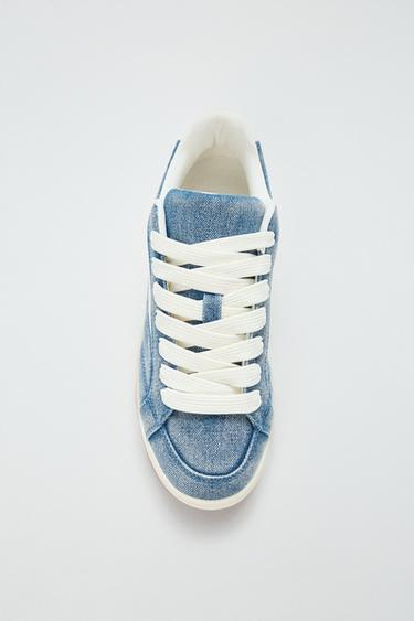 DENIM EFFECT TRAINERS - Denim Blue by Zara