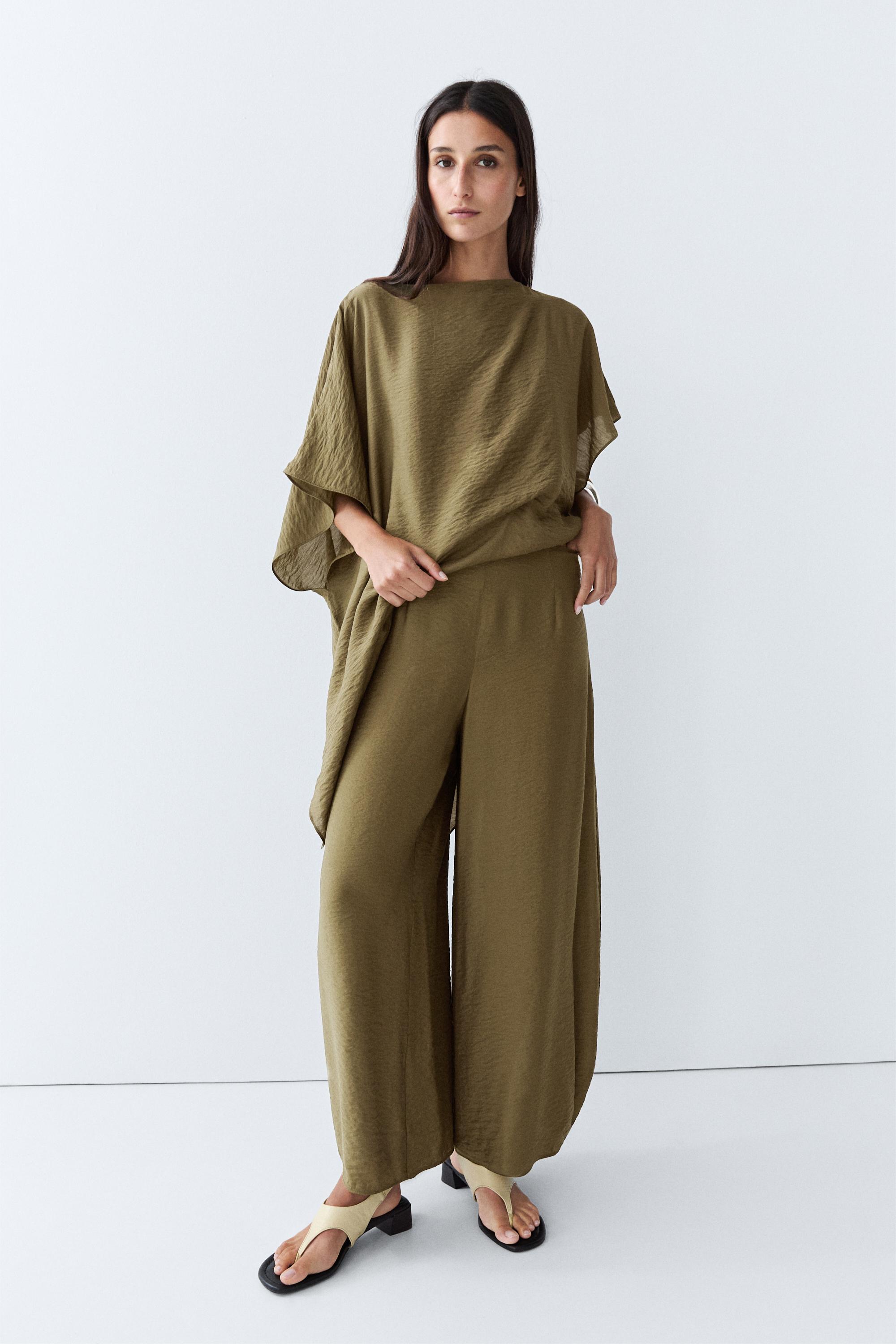 Pantalon large fluide total look
