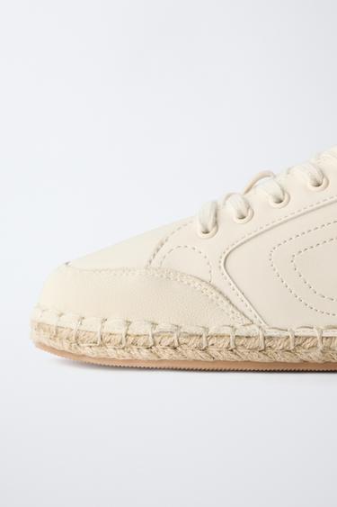 JUTE ESPADRILLE TRAINERS - White by Zara - Image 3