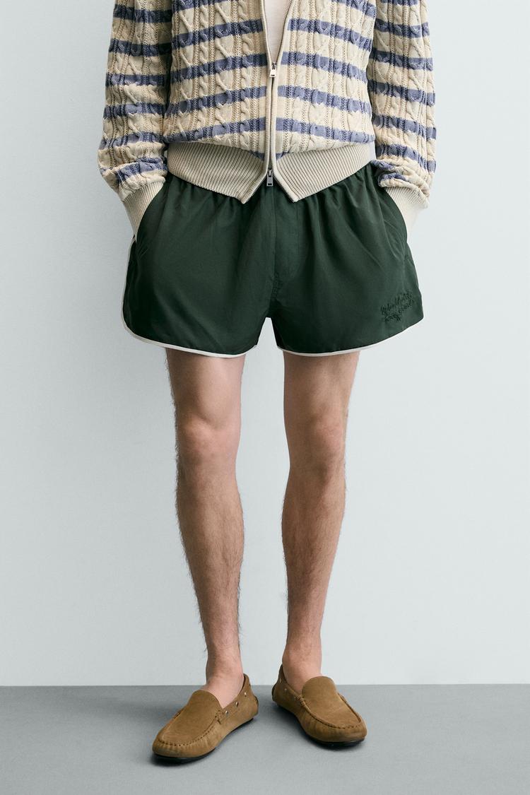 ZARA CONTRAST WELT SHORTS