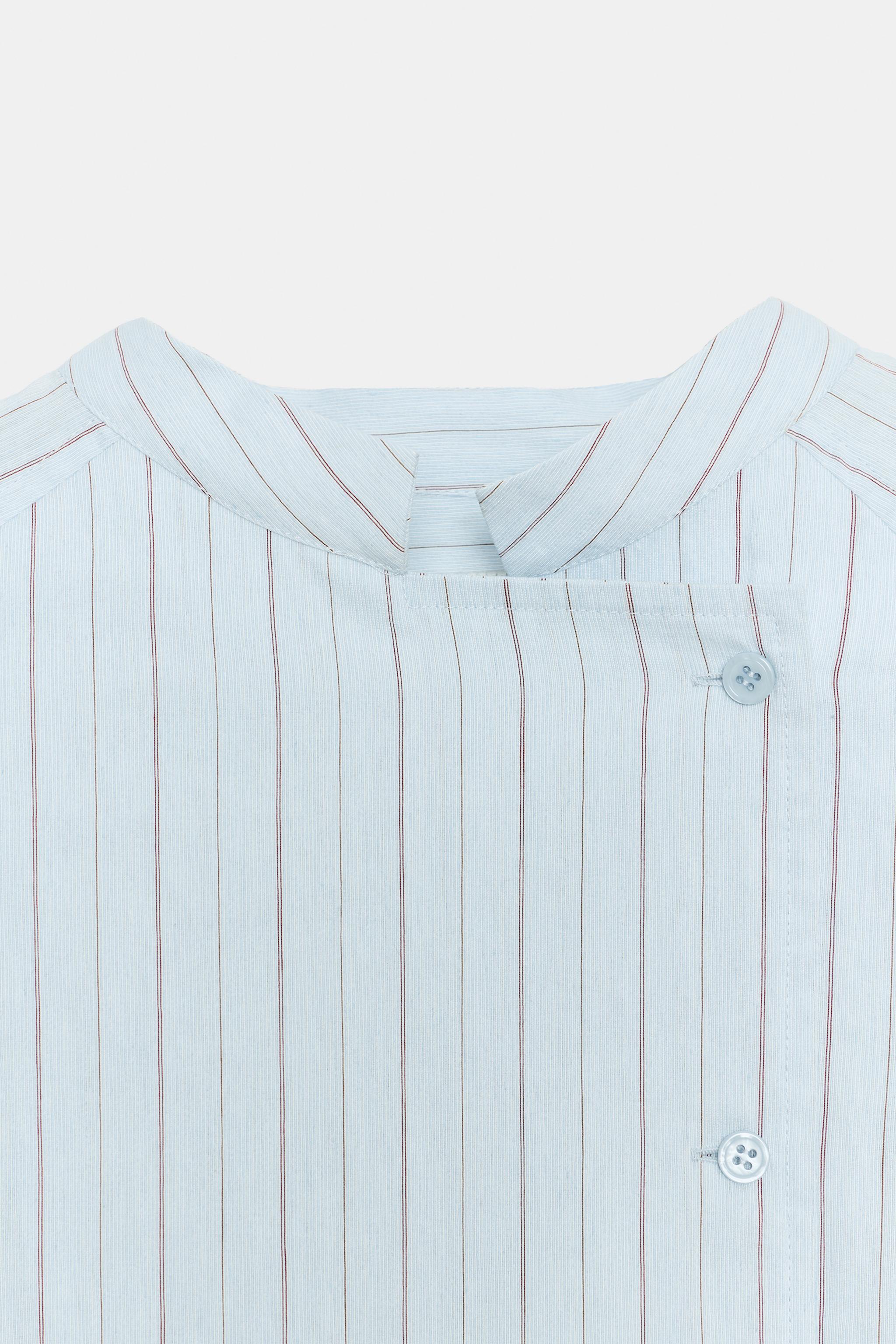 Женские рубашки Zara ZW COLLECTION ASYMMETRICAL STRIPED SHIRT — фото 7