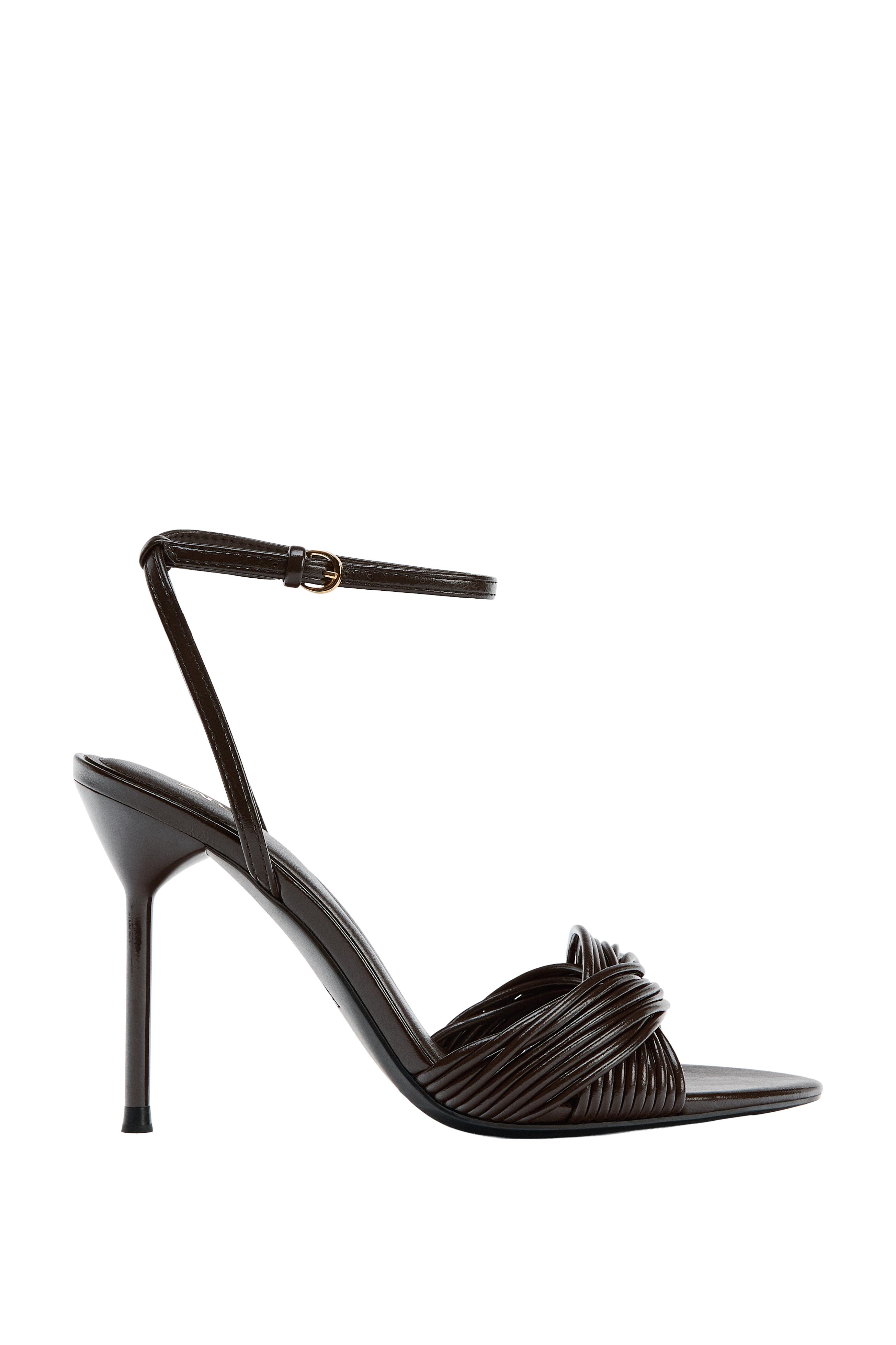 STRAPPY HEEL SANDALS - Brown | ZARA United States
