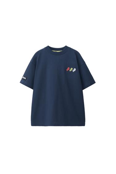 T-SHIRT ESTAMPADA PENN © - Azul-marinho da Zara