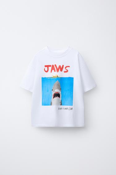 Zaras T-SHIRT MED BILDER FRÅN JAWS© X DYLAN´S T-SHIRT CLUB X ZARA - Vit