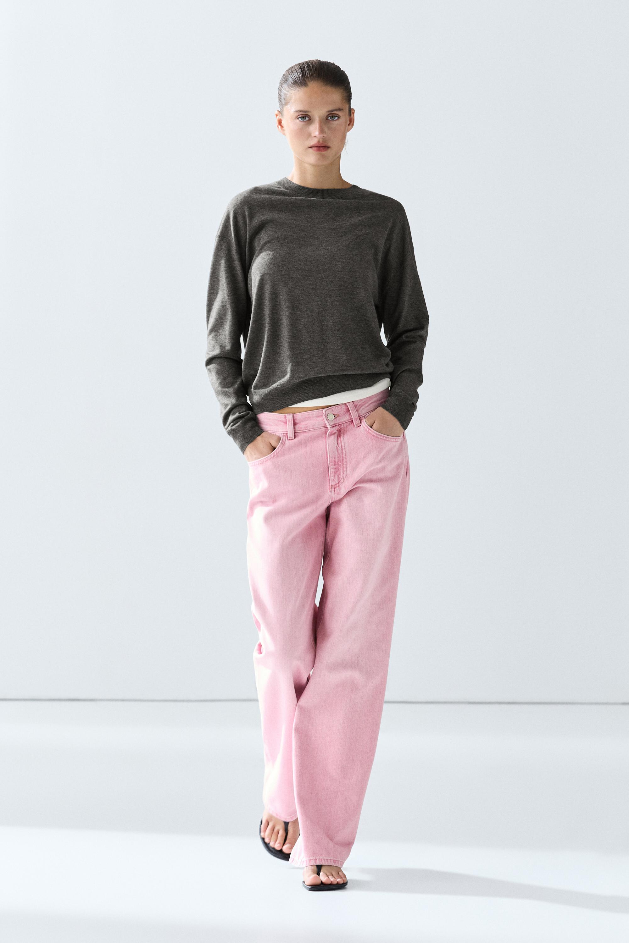 Fine knit round neck sweater — Cobalt