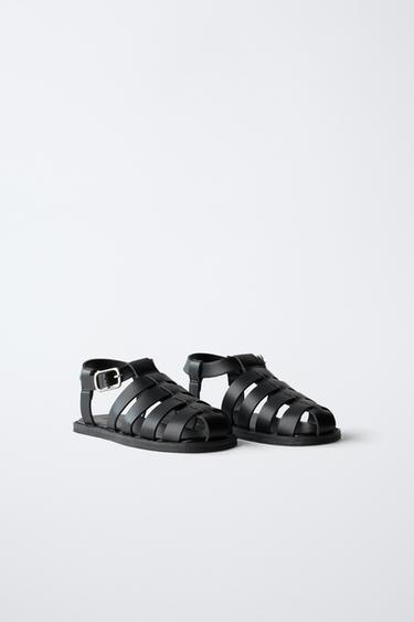 BUCKLE CAGE SANDALS - Black by Zara - Image 1