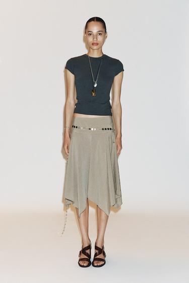 SLIM FIT SHORT SLEEVE T-SHIRT - Charcoal grey by Zara