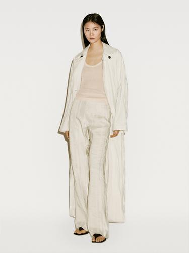 Zara Linen blend flared trousers - Limited Edition - Ecru - Image 0